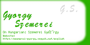 gyorgy szemerei business card